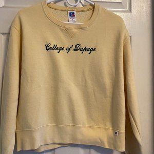 College of DuPage light yellow vintage Russell Athletic -Size M